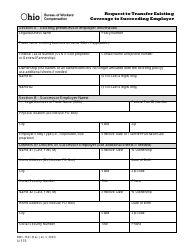 Form U-115 (BWC-7621) Request to Transfer Existing Coverage to Succeeding Employer - Ohio, Page 2