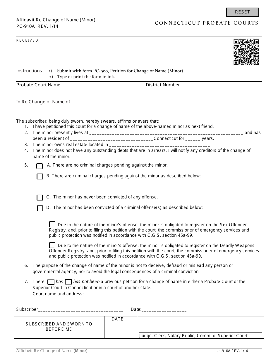 Form PC-910A - Fill Out, Sign Online and Download Fillable PDF ...