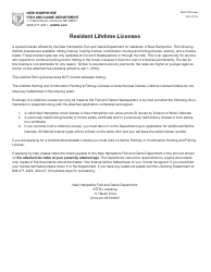 Form BUS21003 Resident Lifetime License Application - New Hampshire, Page 2