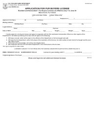 Form BUS09005 Application for Fur Buyers License - New Hampshire