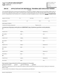 Form BUS0310H Application for Individual Training and Shooting Permit - New Hampshire, Page 2