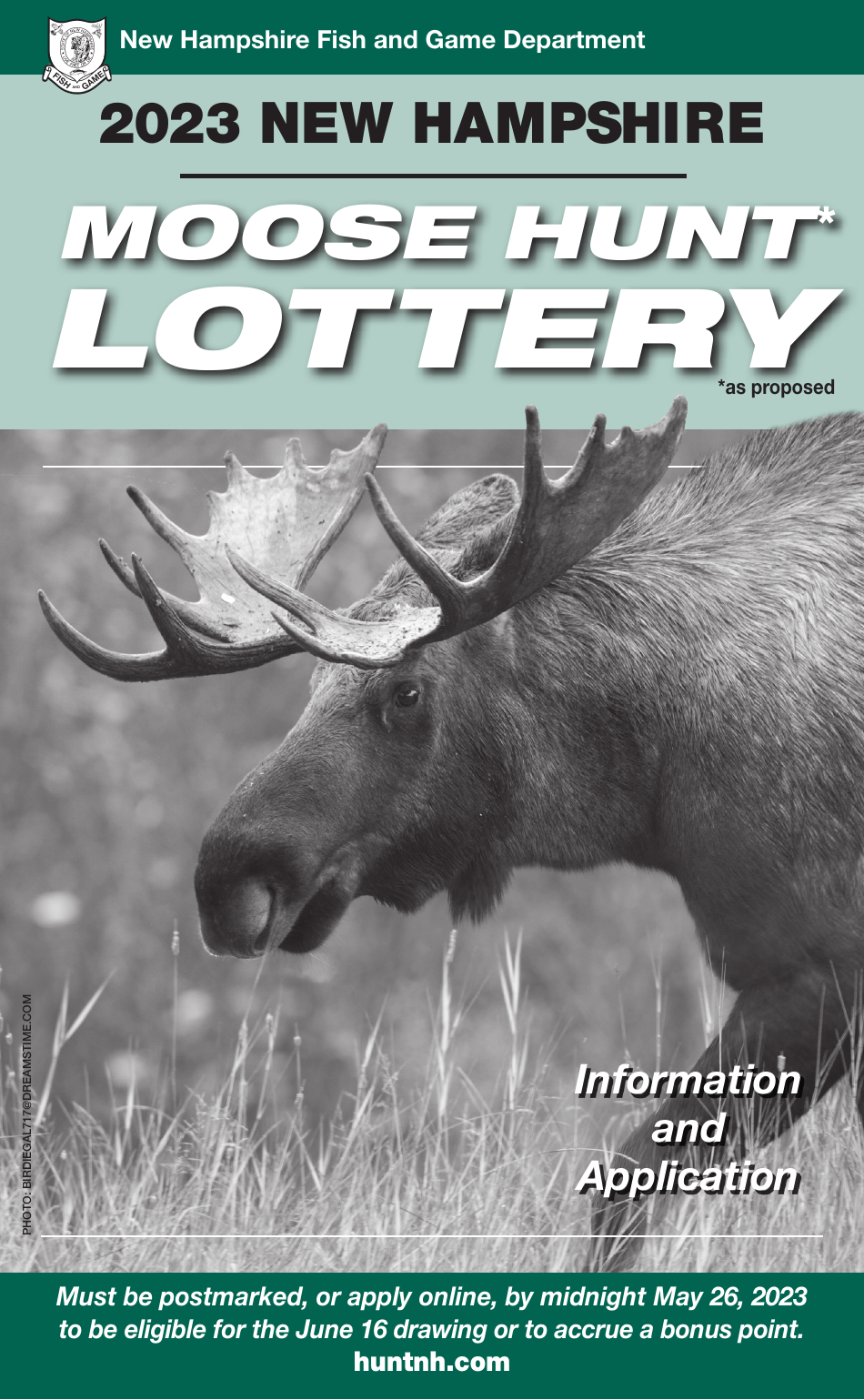 Moose Lottery Application - New Hampshire, Page 1