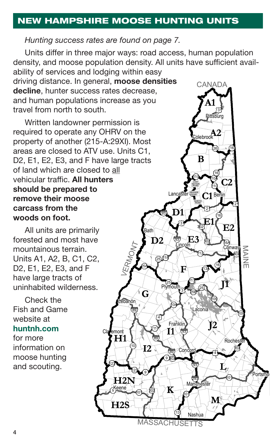Moose Lottery Application - New Hampshire, Page 4