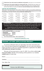 Moose Lottery Application - New Hampshire, Page 6