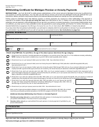 Form MI W-4P (4924) Withholding Certificate for Michigan Pension or Annuity Payments - Michigan