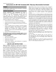 Form MI-1041 (5537) Schedule NR Michigan Fiduciary Nonresident Schedule - Michigan, Page 2