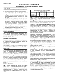 Form MI-1041D Michigan Adjustments of Capital Gains and Losses - Michigan, Page 3