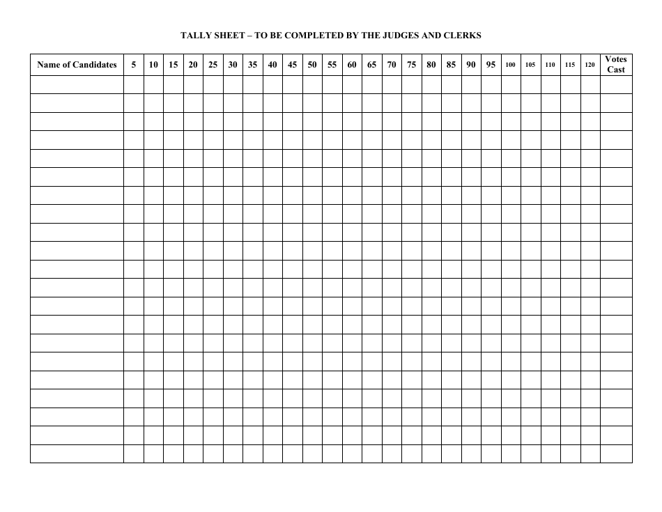 Poll Book and Tally Sheet - Ohio, Page 6
