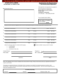 Document preview: Nursery Dealer Registration Application - Illinois, 2023