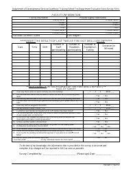 Document preview: Evacuation Score Survey Form - Connecticut