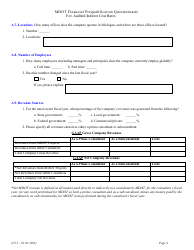 Mdot Financial Prequalification Questionnaire for Audited Indirect Cost Rates - Michigan, Page 13