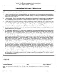 Mdot Financial Prequalification Questionnaire for Audited Indirect Cost Rates - Michigan, Page 18