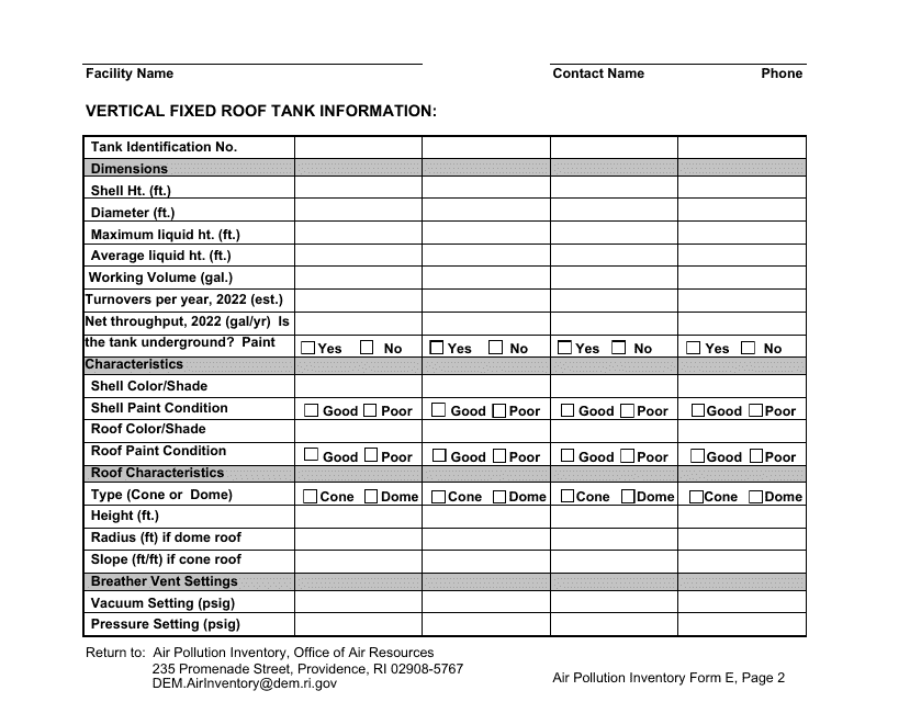 API Form E2 2022 Printable Pdf