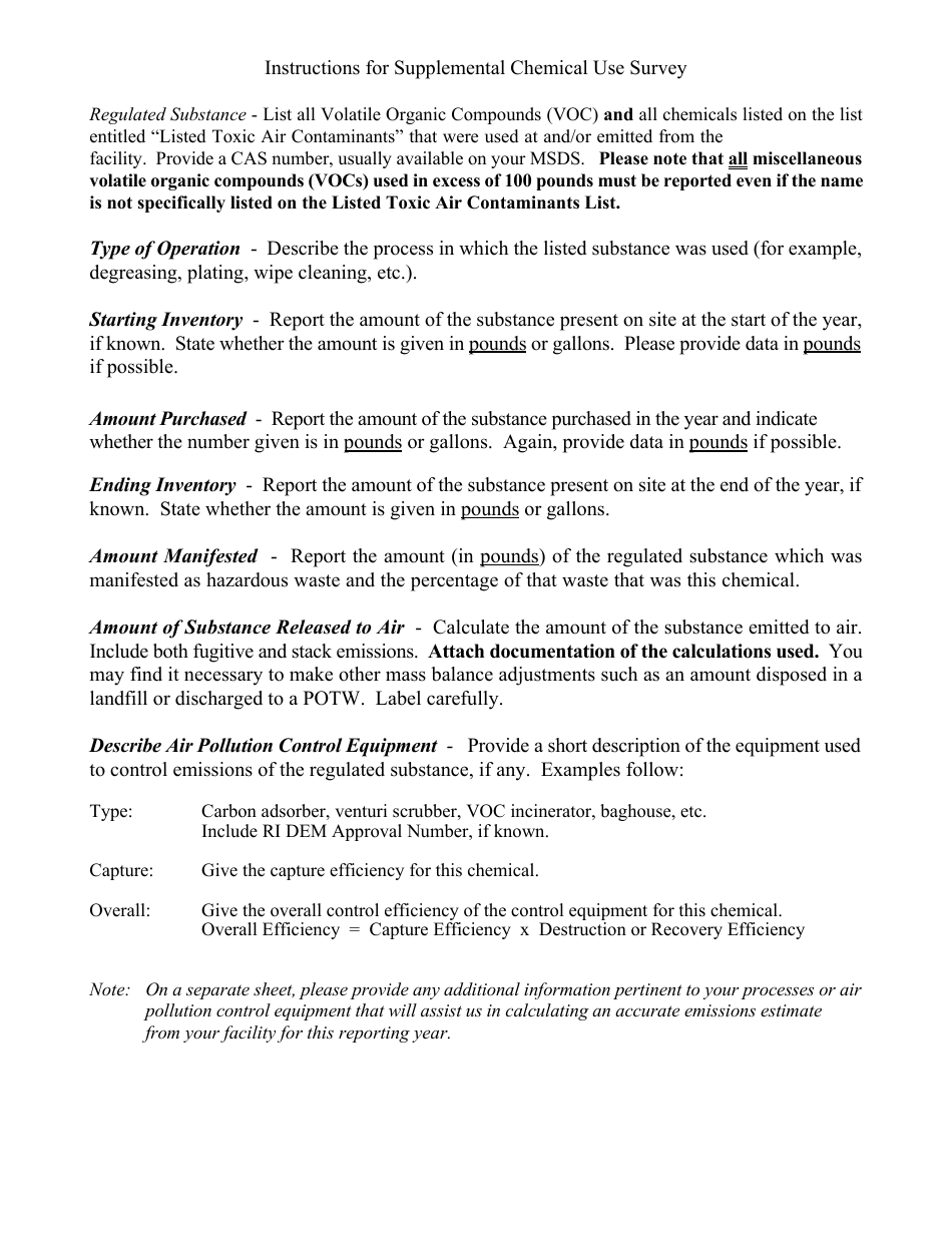 API Form D Surface Coating - Rhode Island, Page 6