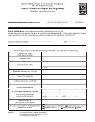 API Form M2 Annual Compliance Report for Degreasers - Rhode Island