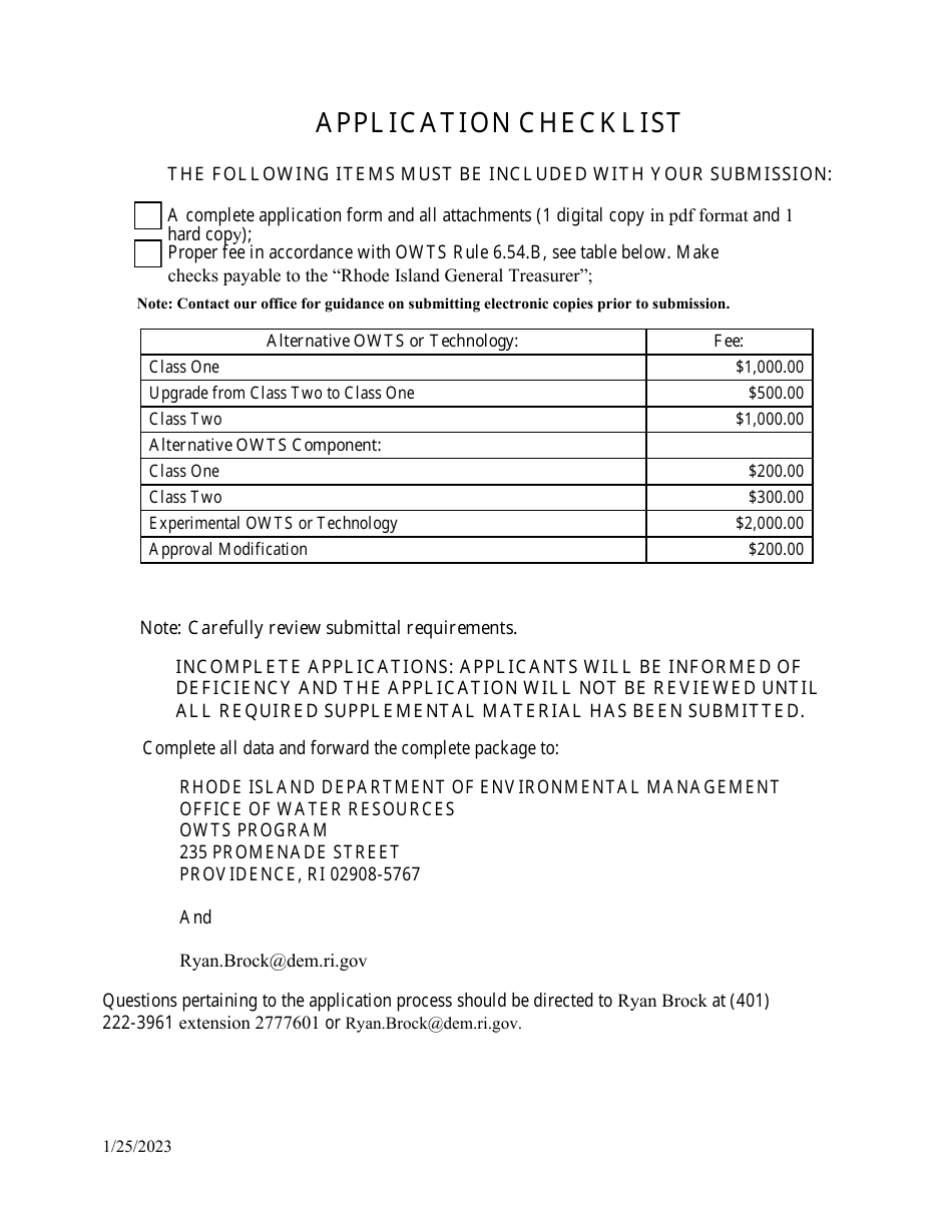 Application Form for Alternative / Experimental Technology - Rhode Island, Page 2
