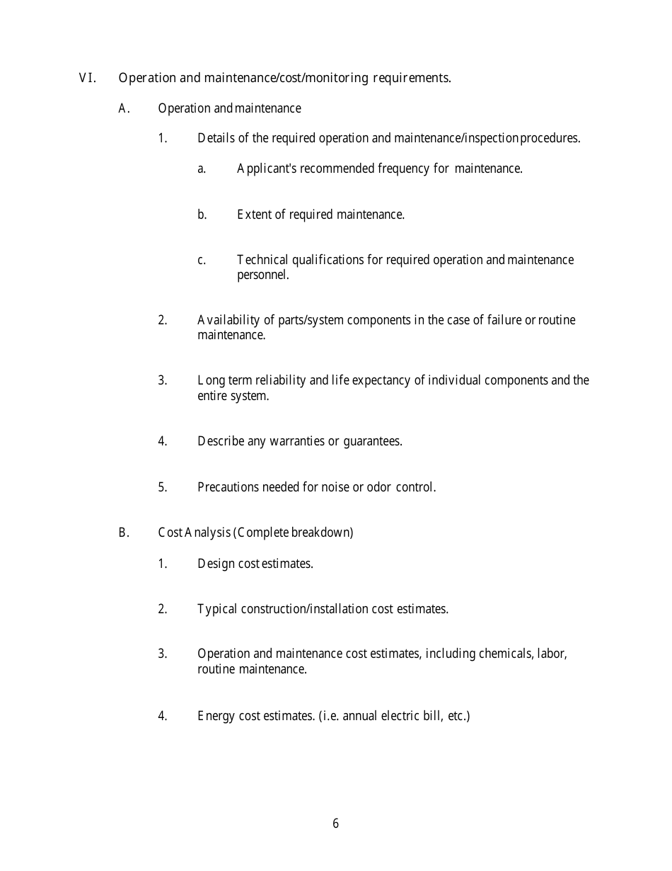 Application Form for Alternative / Experimental Technology - Rhode Island, Page 6