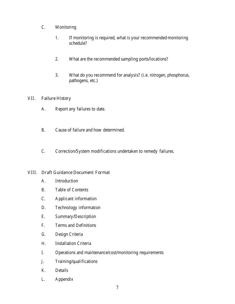 Application Form for Alternative / Experimental Technology - Rhode Island, Page 7
