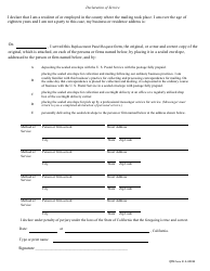 QME Form 31.5 Replacement Panel Request - California, Page 2