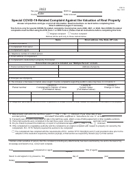 Document preview: Form DTE1A Special Covid-19-related Complaint Against the Valuation of Real Property - Butler County, Ohio