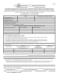 Form DTE2 Complaint Against the Assessment of Real Property Other Than Market Value - Butler County, Ohio