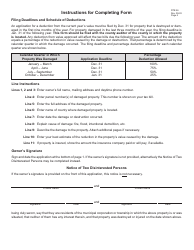 Form DTE26 Application for Valuation Deduction for Destroyed or Damaged Real Property - Butler County, Ohio, Page 3