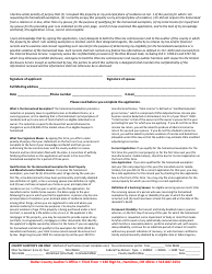Form DTE105A Homestead Exemption Application for Senior Citizens, Disabled Persons and Surviving Spouses - Butler County, Ohio, Page 2