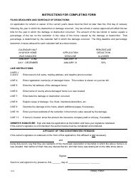 DTE Form 49 Application for Tax Refund or Waiver for Destroyed or Damaged Manufactured Homes - Butler County, Ohio, Page 2