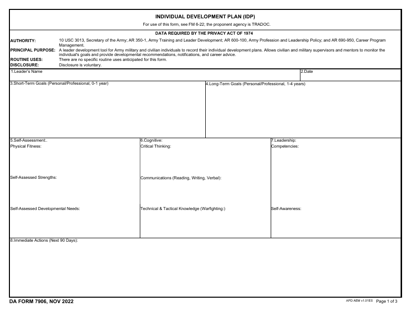 DA Form 7906 - Fill Out, Sign Online and Download Fillable PDF | Templateroller