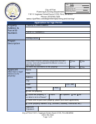 Document preview: Application for Sign Permit - City of Flint, Michigan