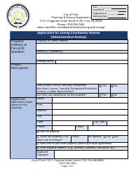 Application for Zoning Coordinator Review (Administrative Review) - City of Flint, Michigan