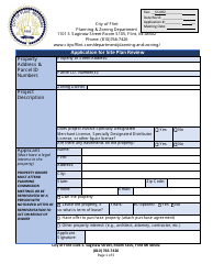 Document preview: Application for Site Plan Review - City of Flint, Michigan