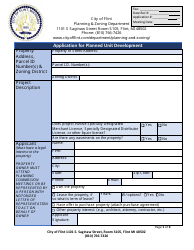 Document preview: Application for Planned Unit Development - City of Flint, Michigan