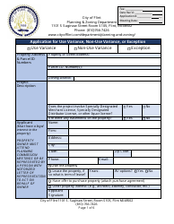 Document preview: Application for Use Variance, Non-use Variance, or Exception - City of Flint, Michigan
