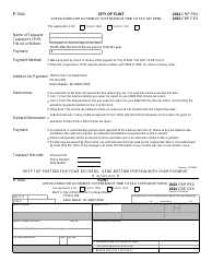 Document preview: Form F-7004 Application for Automatic Extension of Time to File Returns - City of Flint, Michigan, 2022