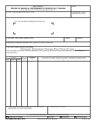 DA Form 1380 Record of Individual Performance of Reserve Duty Training