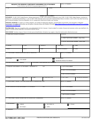Document preview: DA Form 4651 Request for Reserve Component Assignment or Attachment