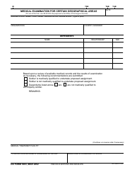 Document preview: DA Form 3083 Medical Examination for Certain Geographical Areas