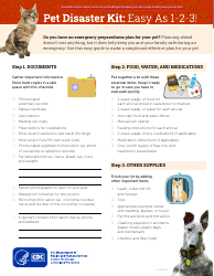 Document preview: Form CS336052-B Pet Disaster Kit Checklist