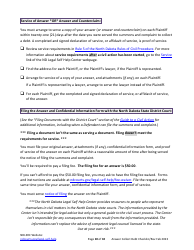 Checklist for Answering a Debt Collection Summons and Complaint - North Dakota, Page 10
