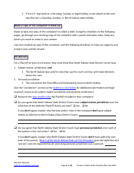 Checklist for Answering a Debt Collection Summons and Complaint - North Dakota, Page 3