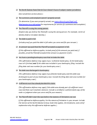 Checklist for Answering a Debt Collection Summons and Complaint - North Dakota, Page 6