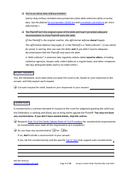 Checklist for Answering a Debt Collection Summons and Complaint - North Dakota, Page 7
