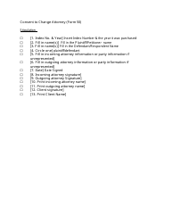 Document preview: Instructions for Form 51 Consent to Change Attorney - Nassau County, New York