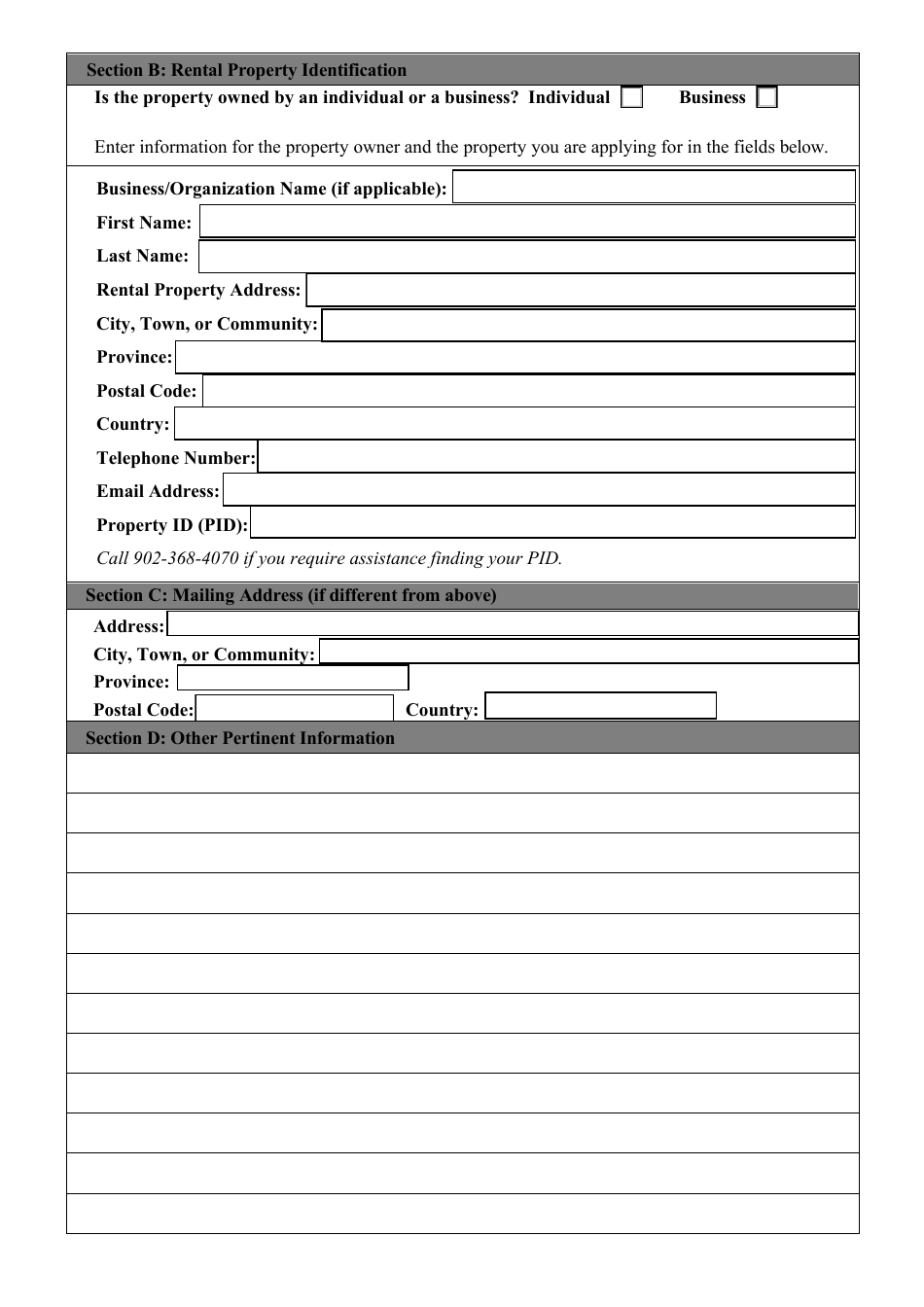 Residential Unit Development Incentive Application - Prince Edward Island, Canada, Page 4