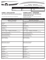 Form 1 (NWT9358) Nwt Child Support Recalculation Service Application - Northwest Territories, Canada (English/French), Page 3