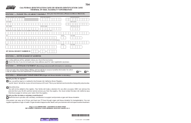 Form DL410 ID California Identification Card Renewal by Mail Eligibility - California, Page 2