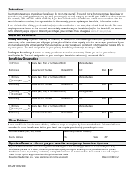 Form DRS MS100 Beneficiary Designation - Washington, Page 2