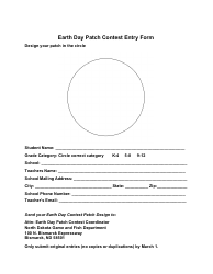 Earth Day Patch Contest Entry Form - North Dakota, Page 2