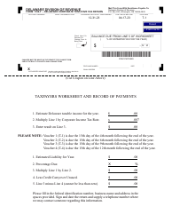 Document preview: Form 1100T-1 Delaware Corporate Tentative Tax Return - Delaware, 2024